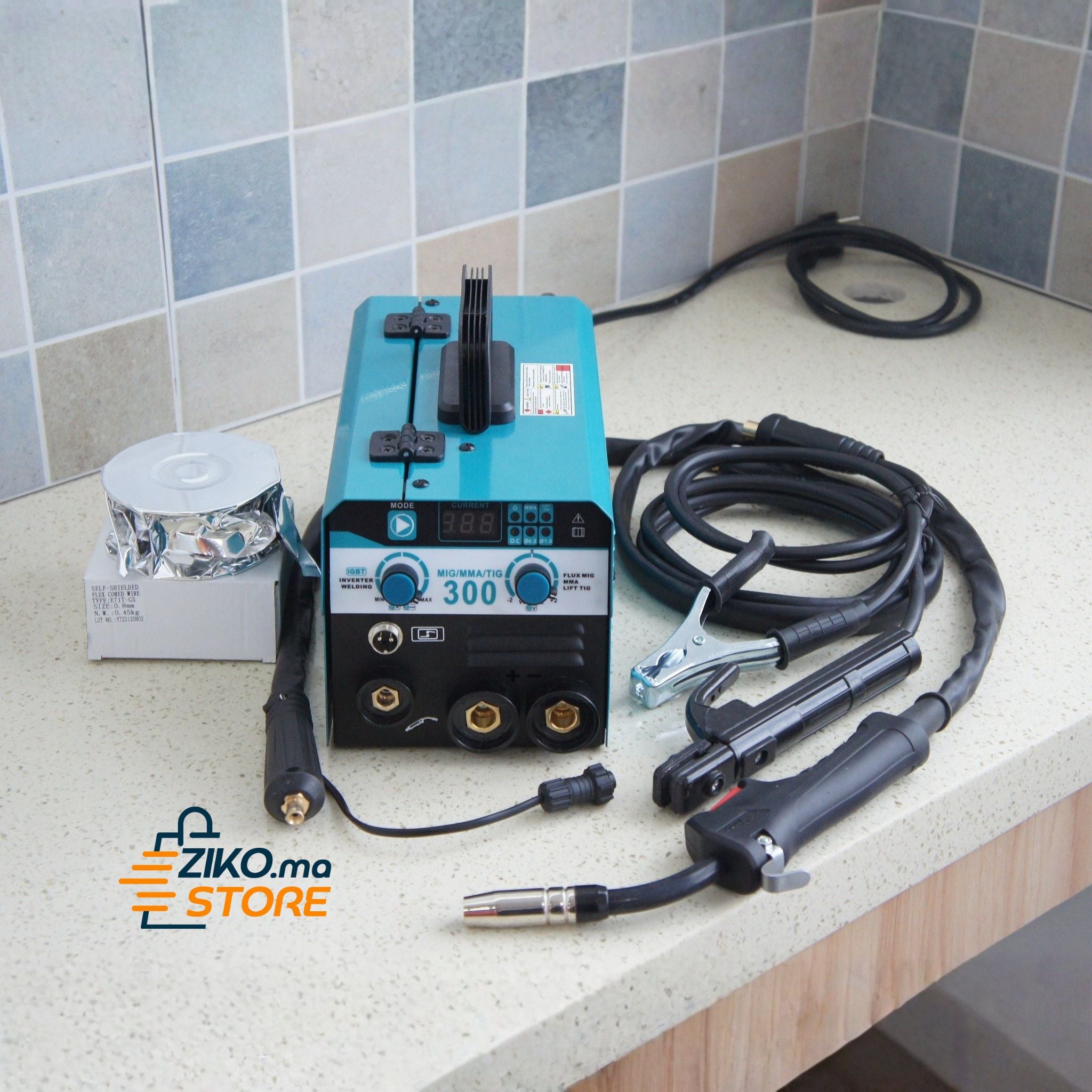 Poste à Souder Inverter 3-en-1 MIG (Sans Gaz) / MMA / TIG Lift 300A