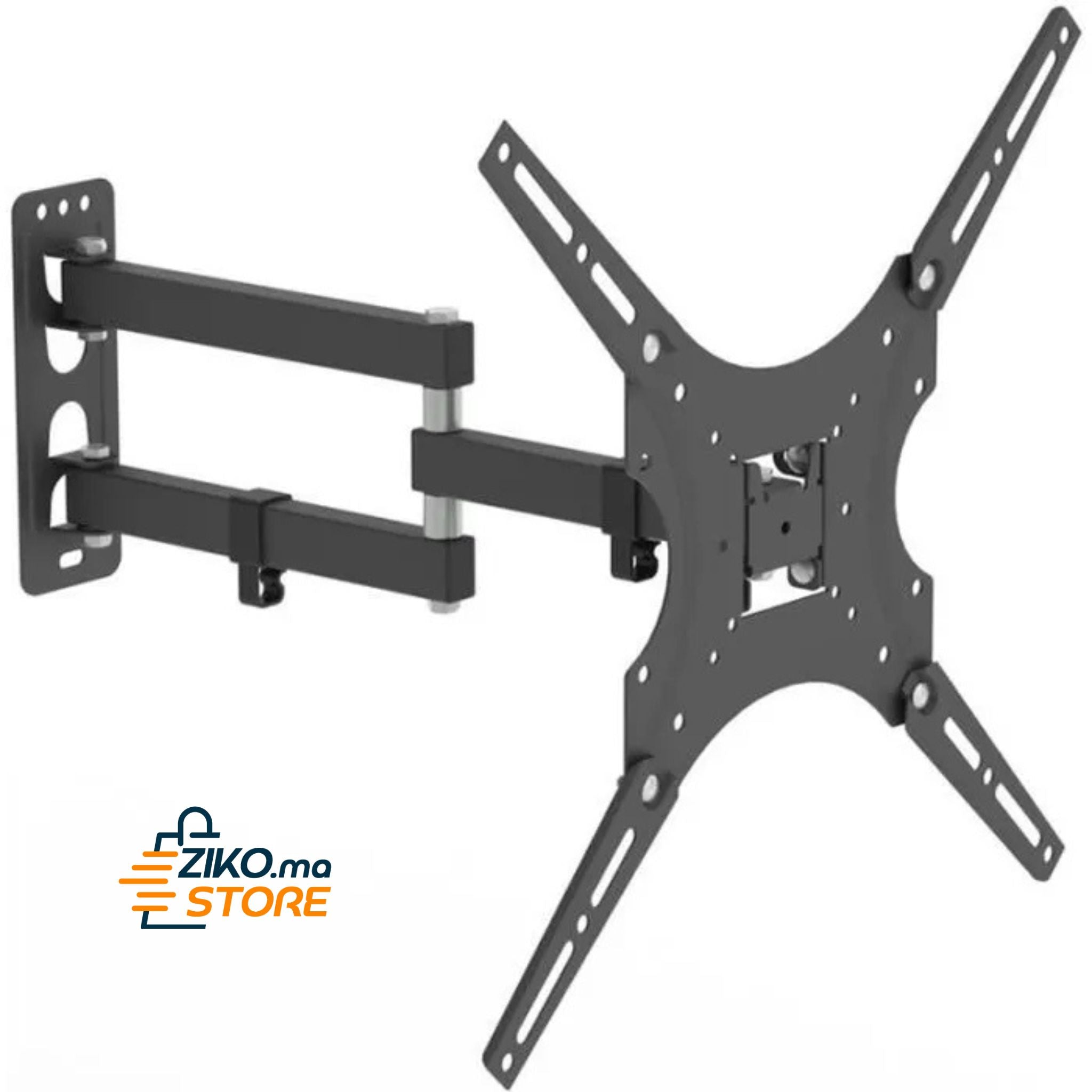 Support Mural TV Orientable et Inclinable pour Écrans de 14 à 55 Pouces (VESA 400x400)